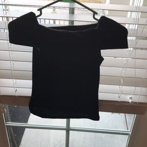 Off the shoulder black top